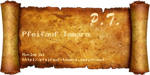 Pfeifauf Tamara névjegykártya